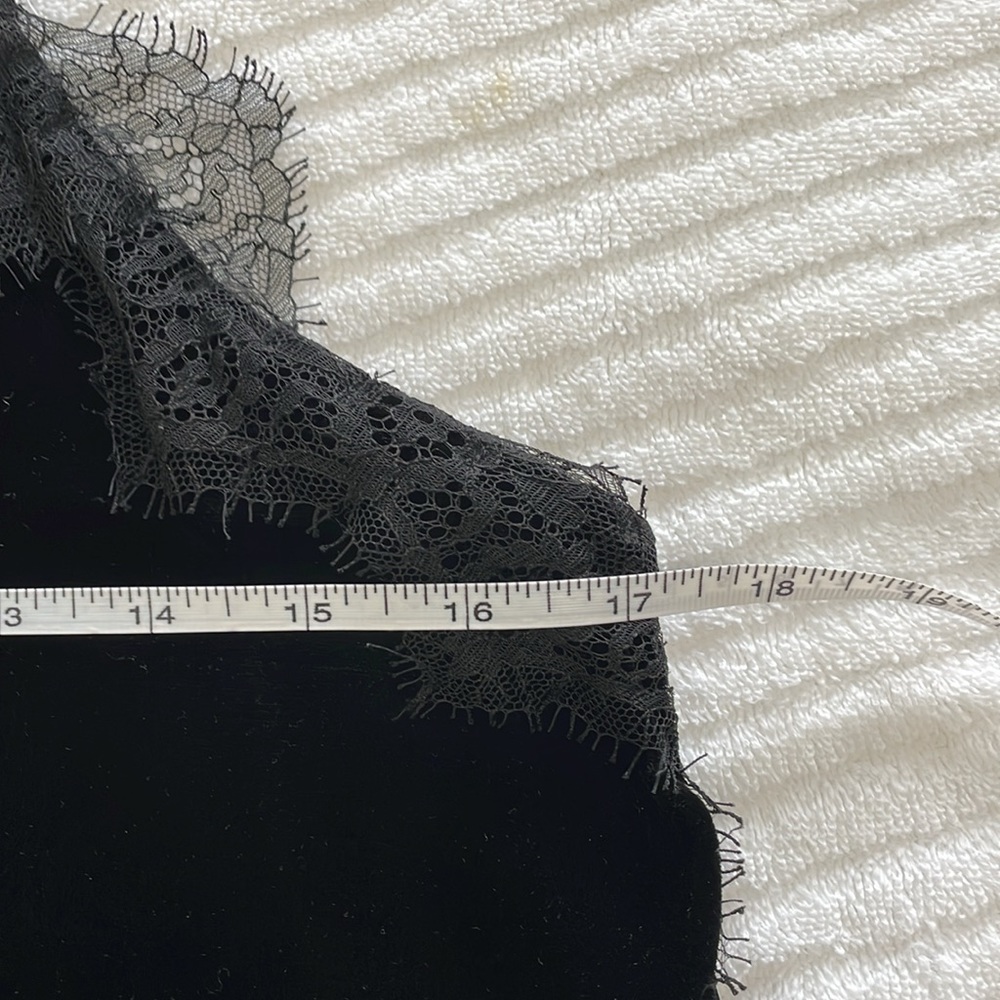 NWOT CAMI NYC Black Velvet and Lace Cami. Size M - Picture 6 of 9